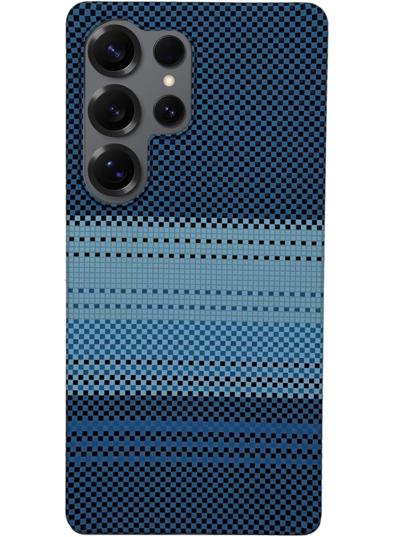 فوني Phoni Ultra Slim Magnetic Case for Samsung Galaxy S25 Ultra, MagSafe-Compatible Magnetic Case, Thin Lightweight Design, Carbon Fiber Style, Raised Camera Protection (Glacier Azure – Blue Carbon) - Image 1